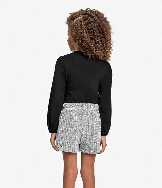 Conjunto Blusa Com Shorts Saia Trick Nick Preto