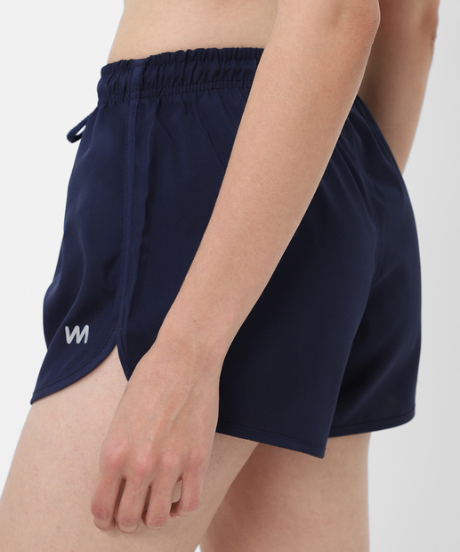 Short Feminino Fitness Básico Amarração Marisa Azul