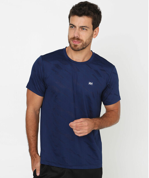 Image_Camiseta Masculina Fitness Jacquard MR Azul