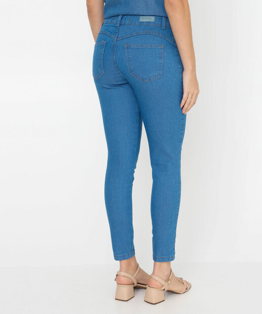 Calça Jeans Skinny Feminina Cintura Alta Biotipo Azul