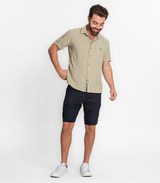 Camisa Masculina Em Viscose Slub Diametro Verde