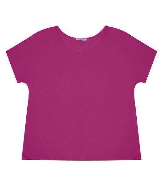 Image_Blusa Manga Curta Feminina Plus Size Secret Glam Roxo