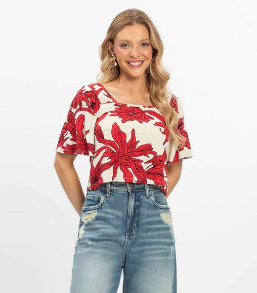 Image_Blusa Cropped Feminina Visco Maquinetada Rovitex Vermelho