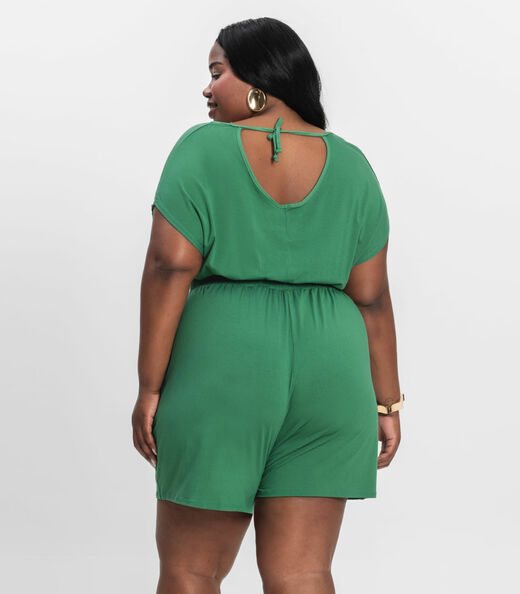 Macaquinho Feminino Malha Visco Infinita Cor Verde