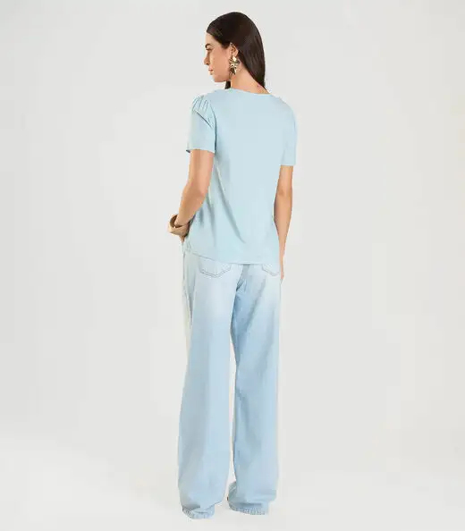 Blusa Feminina Em Viscose Infinita Cor Azul