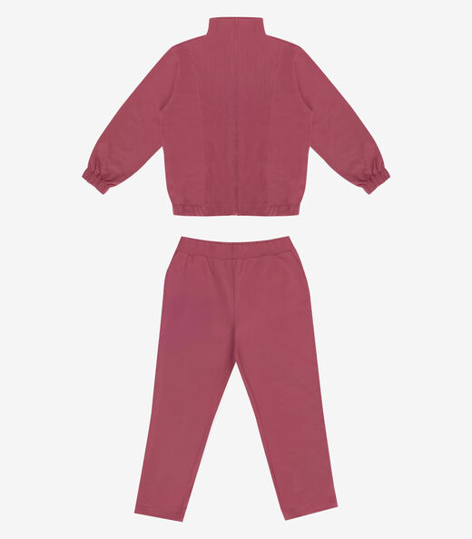 Conjunto Jaqueta com Calça Moletom Secret Glam Vermelho