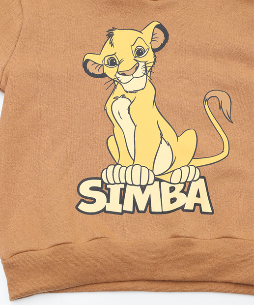 Blusão Infantil Simba com Capuz Marisa Caramelo Tam 1 a 3
