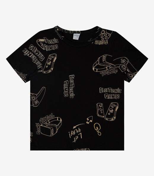 Camiseta Infantil Masculina Infinita Cor Preto