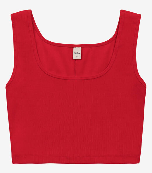 Top Básico Feminino em Ribana Rovitex Vermelho