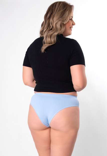 Kit 3 Calcinhas Pérola Plus Size Microfibra Concept Lingerie Multicolorido