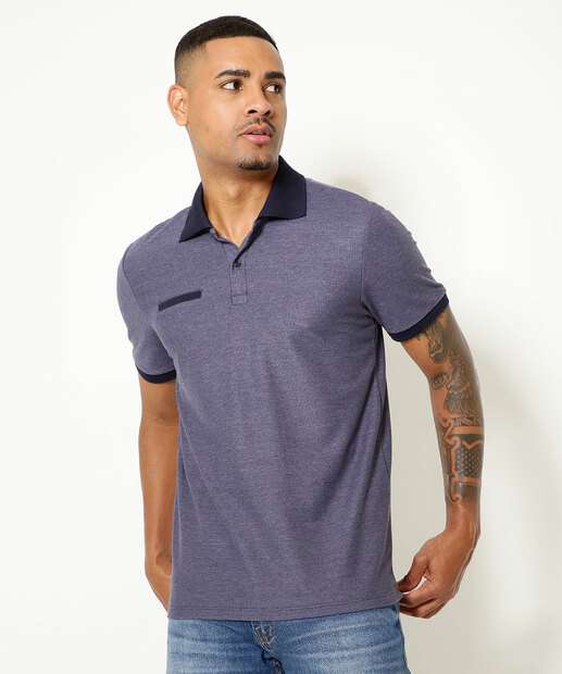 Polo Masculina Manga Curta