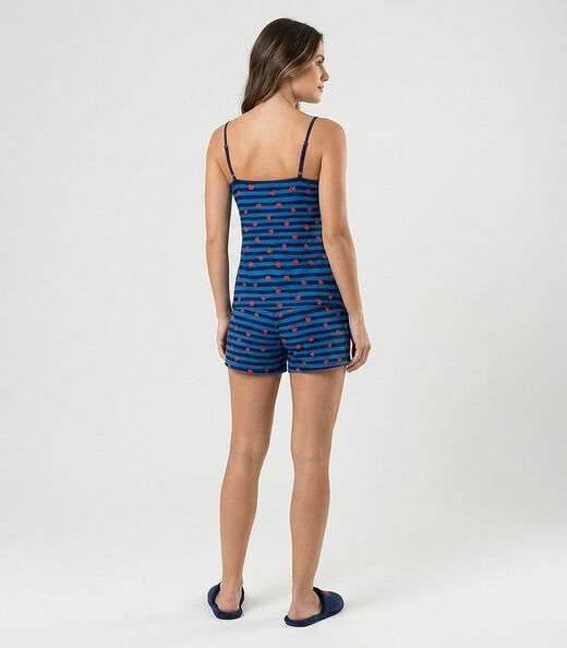 Short Doll Curto Feminino De Liganete Bella Ana Azul