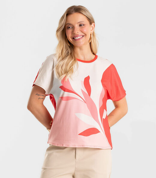 Blusa Feminina Viscotorcion Crepe Rovitex Vermelho