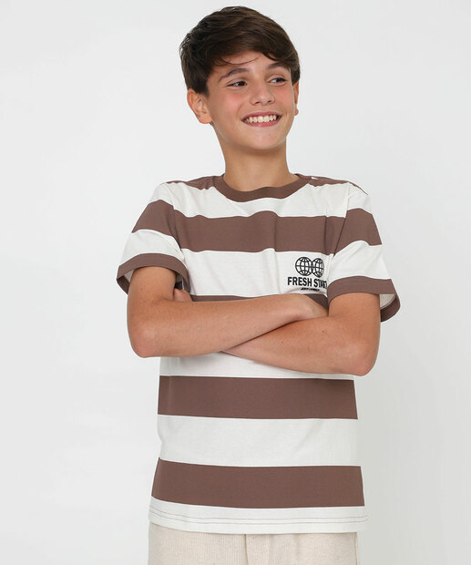 Image_Camiseta Juvenil Listrada Marisa Tam 10 a 16 Off White