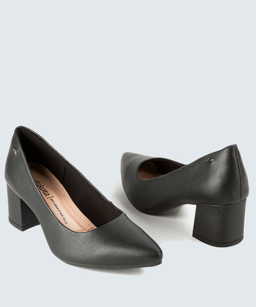 Scarpin Feminino Salto Grosso Bico Fino Dakota