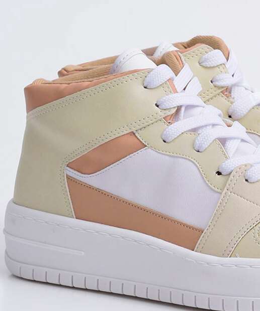 Tênis Casual Feminino Cano Alto Flatform Vizzano