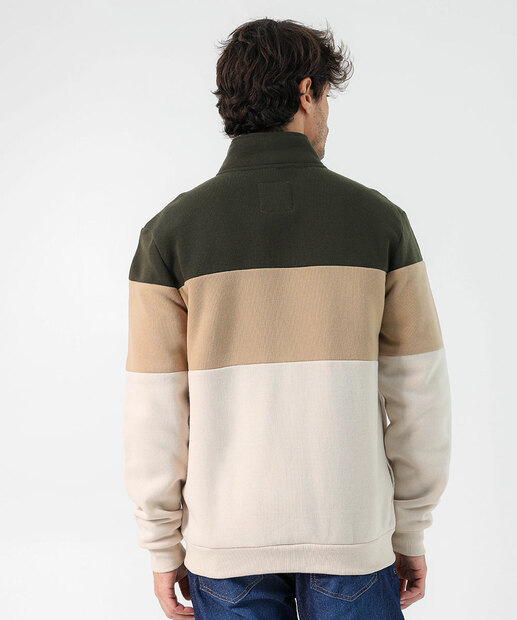 Casaco Masculino Moletom Capuz Marisa Bege