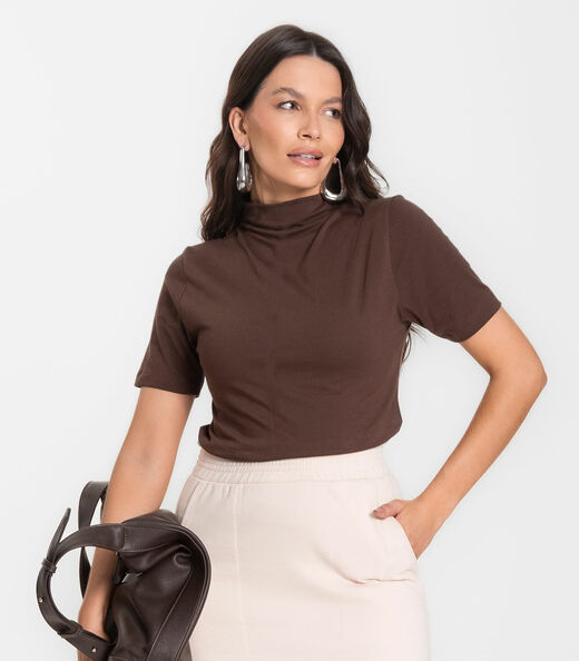 Image_Blusa Feminina Cotton Leve Infinita Cor Marrom
