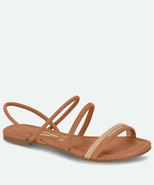 Sandália Feminina Rasteira Tiras Vizzano 