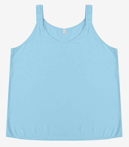 Regata Feminina Plus Size Infinita Cor Azul