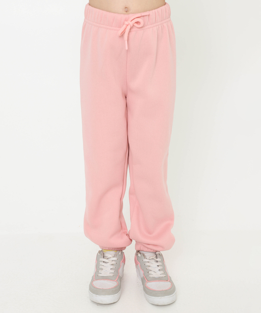 Conjunto Infantil Moletom Bordado Marisa Tam 4 a 10 Rosa