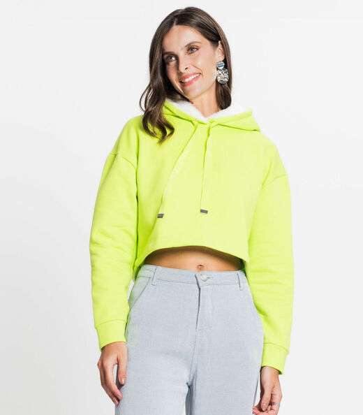 Blusão Feminino Com Capuz Rovitex Verde