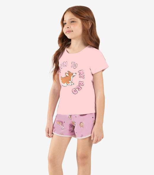 Image_Pijama Infantil Feminino Meia Malha Rovi Kids Rosa
