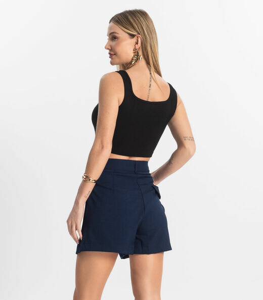Top Básico Feminino em Ribana Rovitex Preto