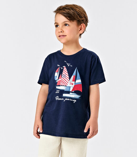 Camiseta Menino Cotton Trick Nick Azul