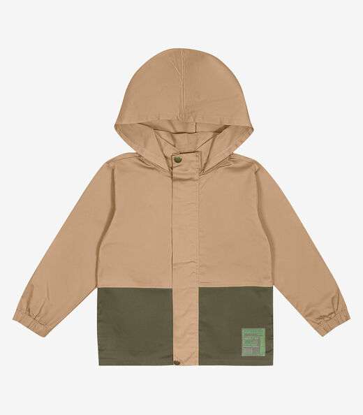 Jaqueta Infantil Masculina Com Capuz Trick Nick Marrom