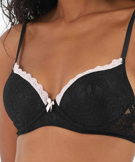 Sutiã Com Base E Bojo Renda Marisa Preto