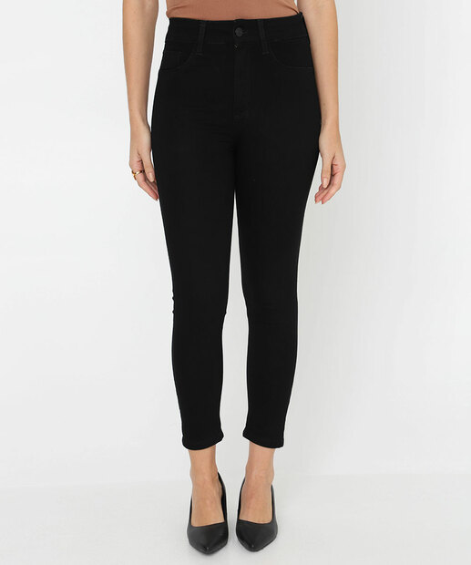 Calça Sarja Skinny Feminina Push Up Sawary Preto