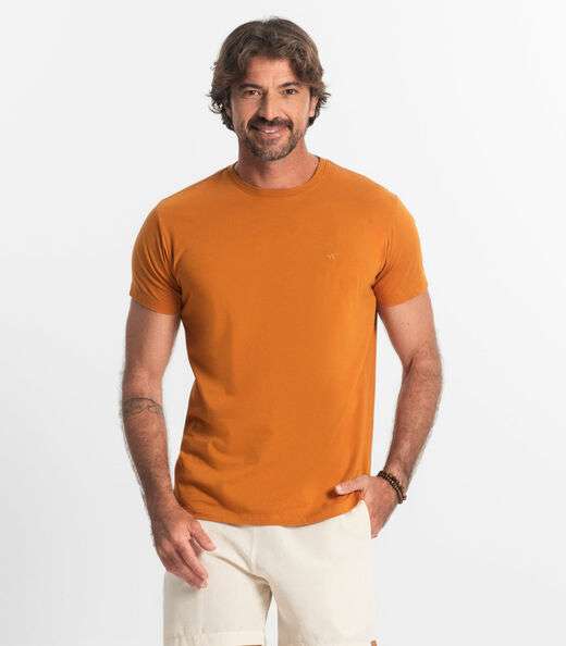 Camiseta Masculina Básica Select Marrom