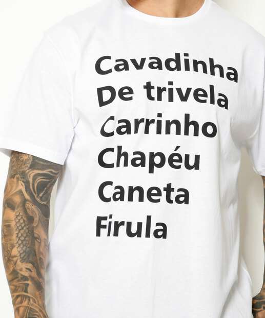 Camiseta Masculina Copa Frase Manga Curta