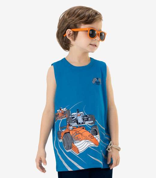 Conjunto Infantil Regata Com Bermuda Rovi Kids Azul
