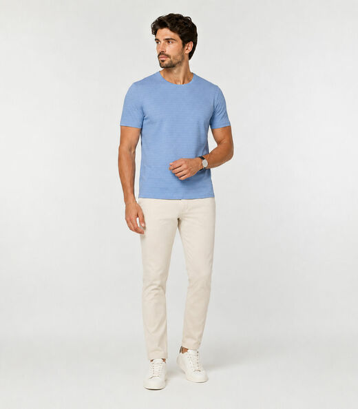 Camiseta Masculina Básica Em Malha Drop Select Azul