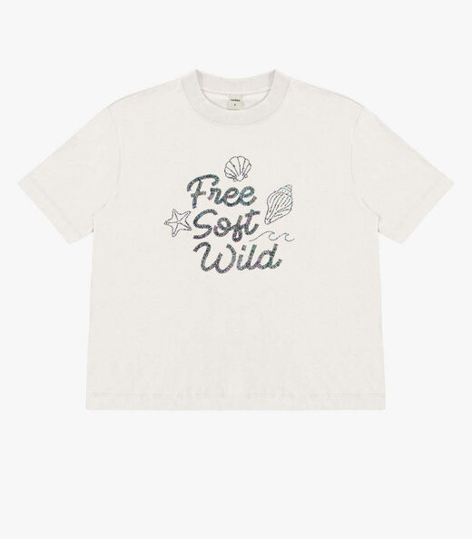 Image_Camiseta Feminina Meia Malha Com Estampa Rovitex Bege