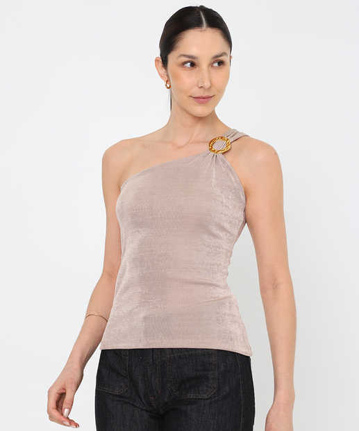 Image_Blusa Feminina Ombro Só Textura Marisa Bege