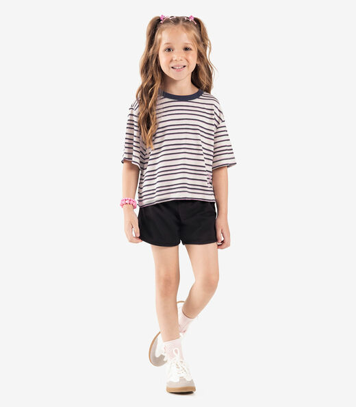 Blusa Infantil Visco Maquinetada Rovi Kids Azul