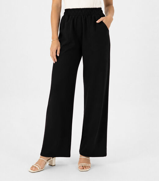 Calça Feminina Em Moletom Peluciado Infinita Cor Preto