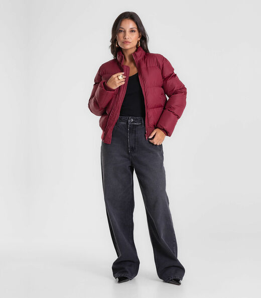 Jaqueta Feminina Puffer Microfibra Endless Vermelho