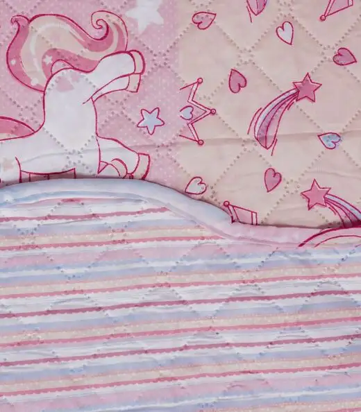 Jogo Cobre Leito Dupla Face Solteiro Bene Casa Rosa