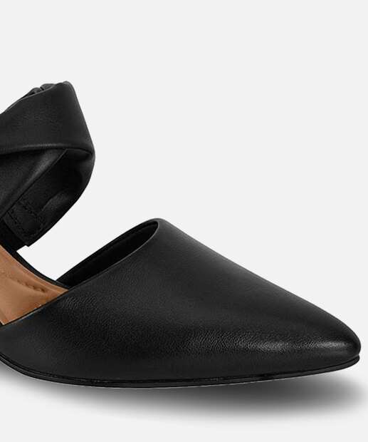 Scarpin Mule Feminino Salto Grosso Tira Beira Rio 