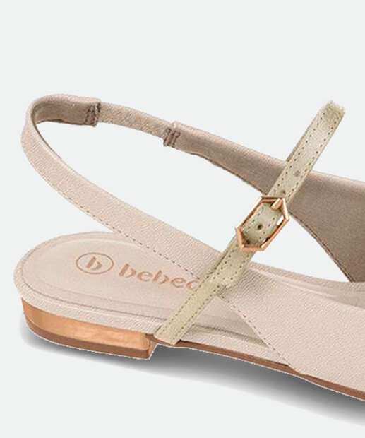 Sapatilha Feminina Slingback Bico Redondo Bebecê 