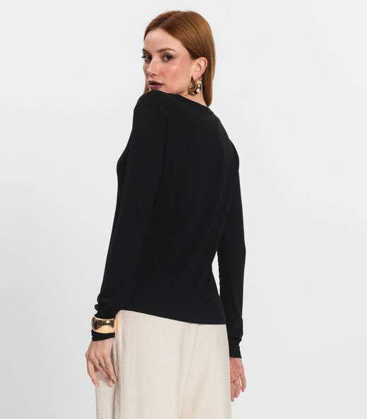 Blusa Manga Longa Select Preto