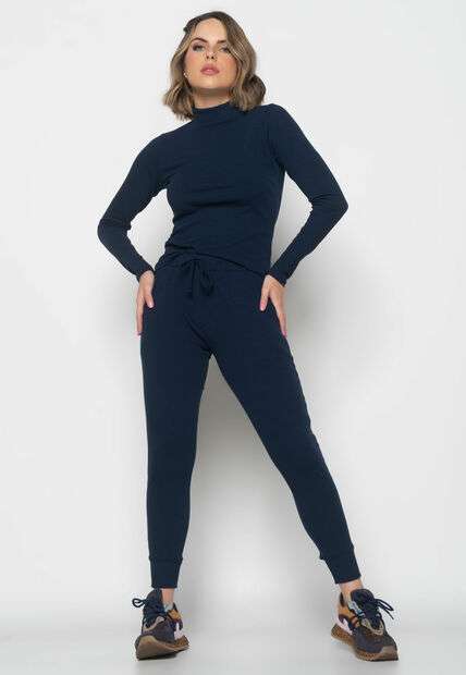 Image_Conjunto Comfy Com Blusa Gola Alta M/L e Jogger Canelado Marinho Salvatore