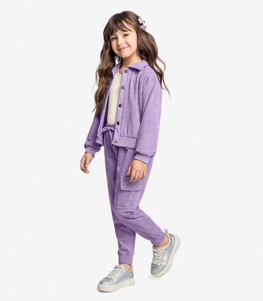 Calça Infantil Feminino Jogger Trick Nick Roxo