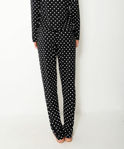 Pijama Feminino Estampa Poá Manga Longa Marisa