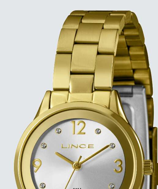 Kit Relógio Feminino Strass Lince LRGH165L30K00TS2KX
