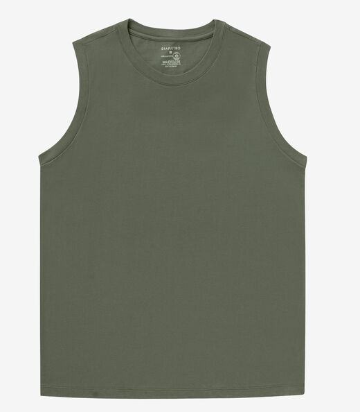 Regata Masculina Básico Meia Malha Diametro Verde